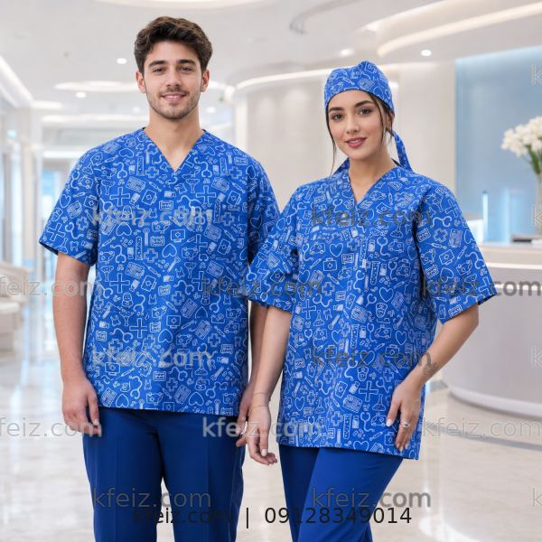 اسکراب پزشکی مدل سلدا همراه کلاه اسکراب پزشکی مدل سلدا همراه کلاه زنانه و مردانه